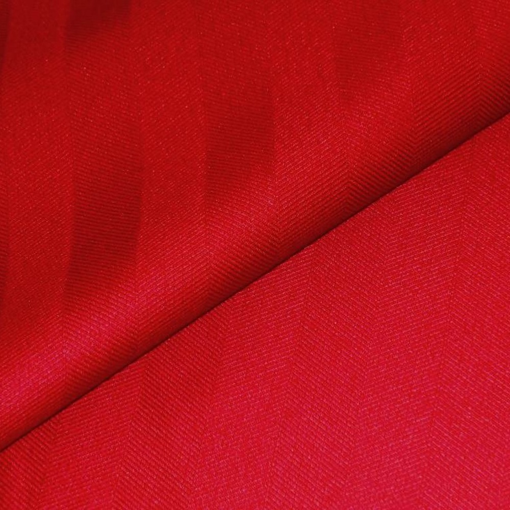 10 YDS Herringbone Stripe in Cardinal Red Fabric
